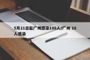 5月21日起广州感染108人/广州 18人感染