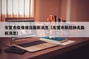 东营市疫情情况最新消息（东营市新冠肺炎最新消息）