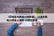 【31省区市新增10例新疆】,31省份新增29例本土病例 20例在新疆