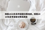 陕西2016年高考录取分数线表，陕西2016年高考录取分数线表格