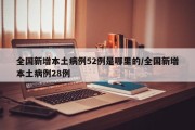 全国新增本土病例52例是哪里的/全国新增本土病例28例