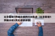 北京新增5例确诊病例行动轨迹（北京新增5例确诊和1例无症状详情）
