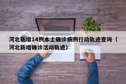 河北新增14例本土确诊病例行动轨迹查询（河北新增确诊活动轨迹）