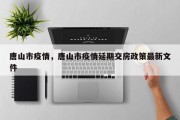 唐山市疫情，唐山市疫情延期交房政策最新文件