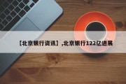 【北京银行资讯】,北京银行122亿进展