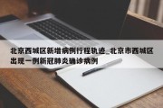 北京西城区新增病例行程轨迹_北京市西城区出现一例新冠肺炎确诊病例