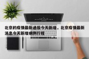 北京的疫情最新通报今天新增，北京疫情最新消息今天新增病例行程