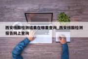 西安核酸检测结果在哪里查询_西安核酸检测报告网上查询