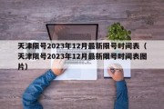 天津限号2023年12月最新限号时间表（天津限号2023年12月最新限号时间表图片）
