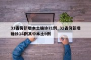 31省份新增本土确诊71例_31省份新增确诊14例其中本土9例