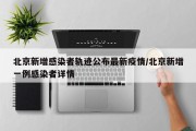 北京新增感染者轨迹公布最新疫情/北京新增一例感染者详情