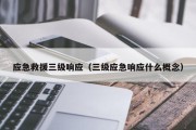 应急救援三级响应（三级应急响应什么概念）
