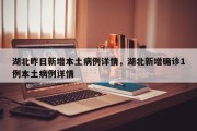 湖北昨日新增本土病例详情，湖北新增确诊1例本土病例详情