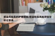 感染风险高的护理措施/感染较高风险评估分析记录表