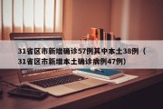 31省区市新增确诊57例其中本土38例（31省区市新增本土确诊病例47例）