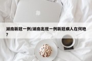 湖南新冠一例/湖南出现一例新冠病人在何地?